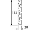 Profilo in alluminio 20x152S - profilo della piastra...