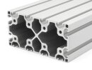 Perfil de aluminio 80x160 L tipo I ranura 8 ligero, plata  1000mm