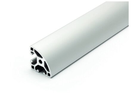 Profilo in alluminio 30x30 L raggio R30 gola tipo I 6 argento  300mm