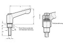 GN-911-63-M8-30-SR Palancas de sujeción ajustables para conectores / carros de abrazadera de tubo