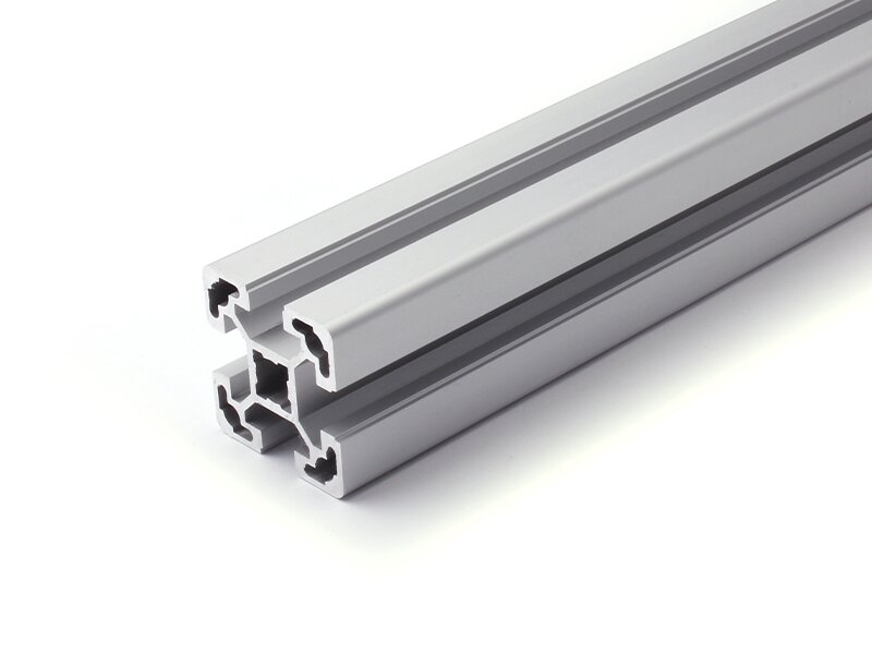 Profilé aluminium 40x40 fente 10 mm - type léger - anodisé noir