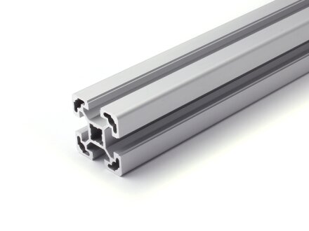 Aluminiumprofil 40x40 L B Typ Nut 10 leicht silber eloxiert Alu Profil - Standardlänge  200mm