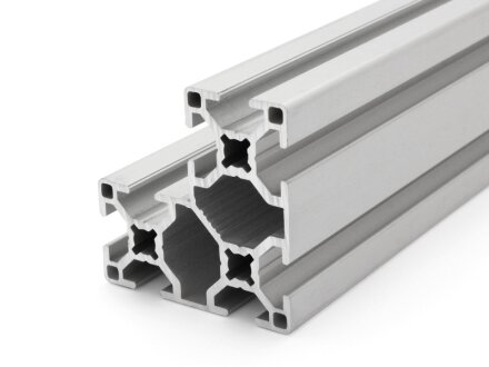 Perfil de aluminio 30x60x60 L tipo B ranura 8 ligero, plata  200mm
