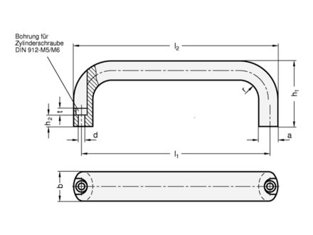 Profilo a doppia U 1 m 16x10 mm in pvc nero opaco