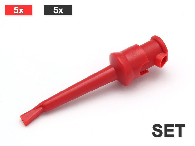 Sonde per test a pinza, 10 pezzi in un set (5 x rosso e 5 x nero), 4,62 €