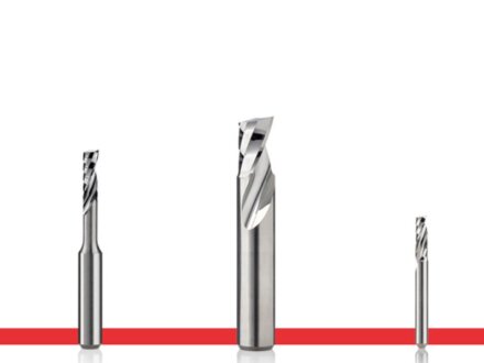 Single-tooth milling cutter with polished chip flute - model selectable