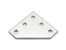 Connecteur plaque en aluminium anodisé -L 60/60