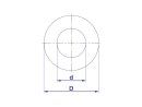 DIN 998 Shim, acier, blanc = 17 mm d / D = 24mm / H = 0,15 mm