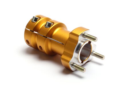 Rear wheel spider for 30 mm axle, length 115 mm, gold anodized