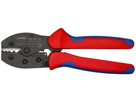 KNIPEX 97 52 33 PreciForce® Crimpzange mit Mehrkomponenten-Hüllen brüniert 220 mm