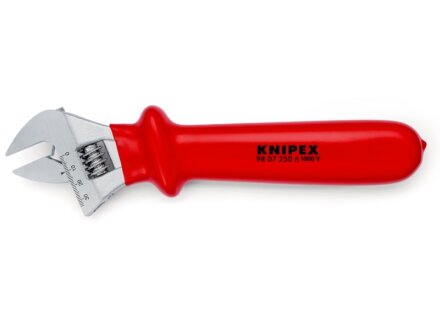 KNIPEX 98 07 250 Rollgabelschlüssel tauchisoliert verchromt 260 mm