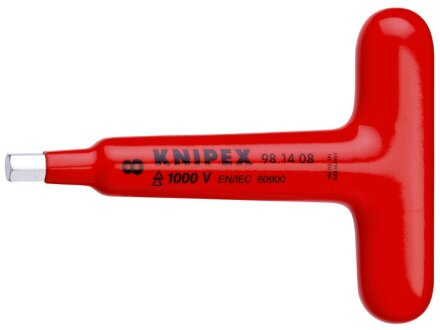 KNIPEX 98 14 08 Schraubendreher für Innensechskantschrauben mit T-Griff 120 mm