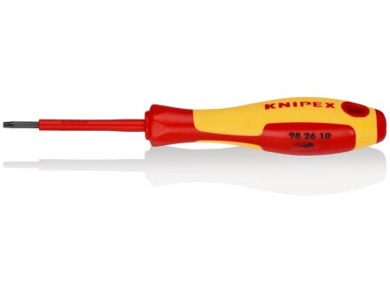 KNIPEX 98 26 10 Schraubendreher für Torx®-Schrauben isolierender Mehrkomponenten-Griff, VDE-geprüft brüniert 160 mm