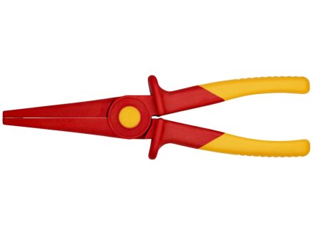 KNIPEX 98 62 02 Flachrundzange aus Kunststoff isolierend mit Weichkunststoff-Zone für sicheren Halt Kunststoff 220 mm