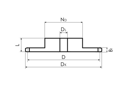 Sprocket according to DIN 8196 08 B-1 Z=24