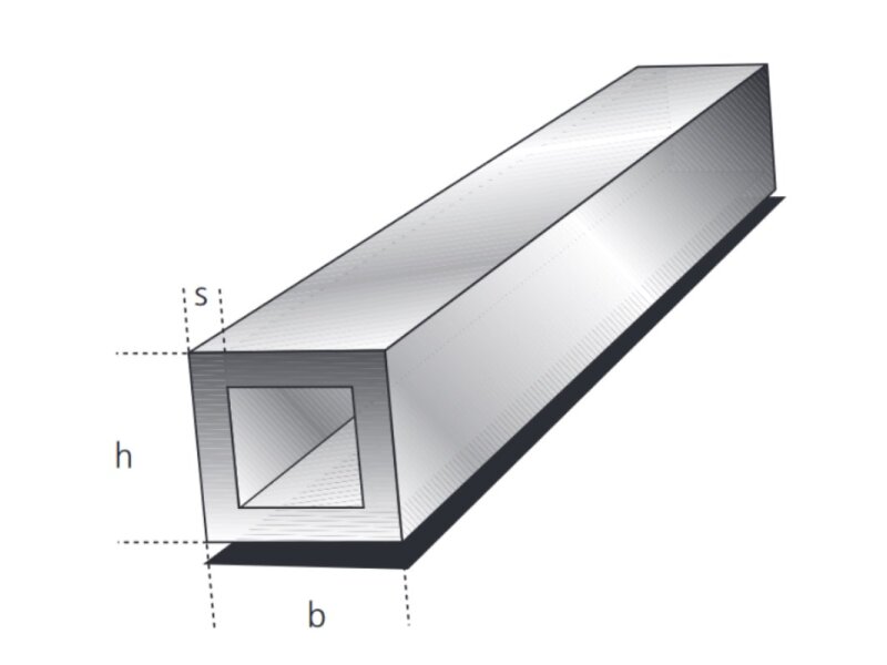 Aluminium Winkel gleichschenklig / Werkstoff AlMgSi0,5 - Abmessung