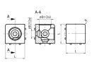 Cube connector 2D 30 B-type groove 8 (incl. 2 Abeckkappen)