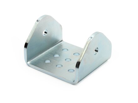 Steering bracket 80mm left and right / 0° caster / 0° spread / 5mm steel, galvanized