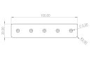 Connector plate I-type groove 5, 20x100mm, steel 2mm...