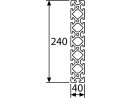Aluminum profile 40x240S I-type groove 8 (heavy) - bar...