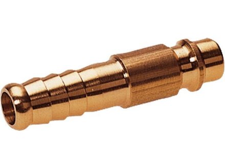Stecktülle aus Messing mit Schlauchanschluss für Kupplungsdosen Nennweite 7,2/7,8 Schlauch-innen-Ø: 6 mm -