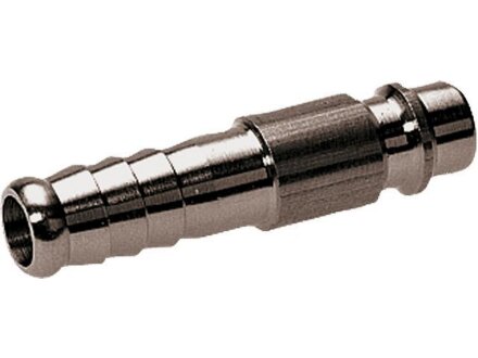 Stecktülle aus Messing vernickelt mit Schlauchanschluss für Kupplungsdosen Nennweite 7,2/7,8 Schlauch-innen-Ø: 4 mm -