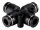 Fittings - GPZ12 Cross fitting (black)