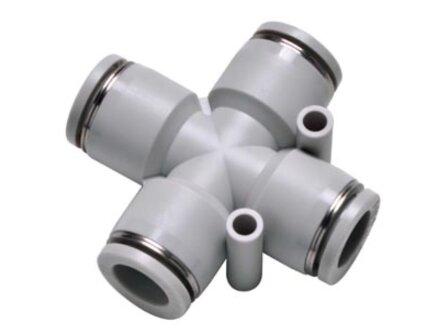 Fittings - GPZG10-8 Different diameter cross fitting (gray)