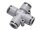 Fittings - GPZG10-8 Different diameter cross fitting (gray)