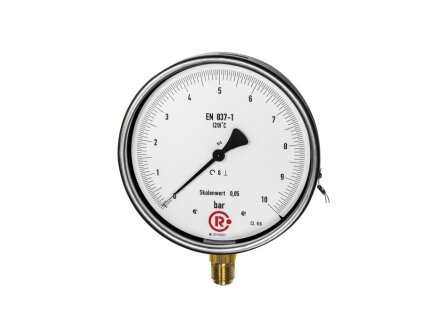 Feinmessmanometer, G 1/2 radial unten, -1 / +1,5 bar, Ø 160 (ART199316)