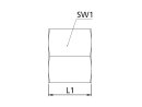 Überwurfmutter M10x1,0, Rohr-Außen-Ø 5 mm, SW1 12, Stahl verzinkt