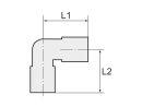 Winkel-Aufschraubverschraubung G 1/4 i., für Schlauch 8/10 mm, PA