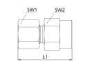 Mano-Anschlussverschraubung G 1/4 i., Rohr-Außen-Ø12, Stahl verz.