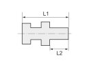 Gerade Einschraubverschraubung, G 1/4, Rohr-Außen-Ø 10, ES 1.4571