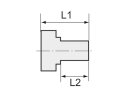 Lange Wechselreduzierung, Weichdicht., G1/2 a. G3/8 i., ES 1.4571