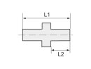 Gerade Einschraubverschraubung G 3/8 a., f. Schlauch 9/12 mm, PFA