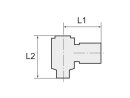 Winkel-Schwenkverschraubung, O-Ring, G 1/2 a., für Schlauch 12/10