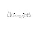 5/2-Wegeventil, Diff.-kolb., elektropn., bistabil, G 1/8, 24 V AC