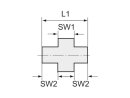 lös. Doppelgew.nippel, kon. dicht., Rp 3/8, IG, SW 34, ES 1.4408