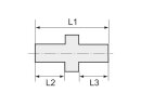 Doppelgewindenippel, R 1/8 a., R 3/8 a., SW 17, Edelstahl...