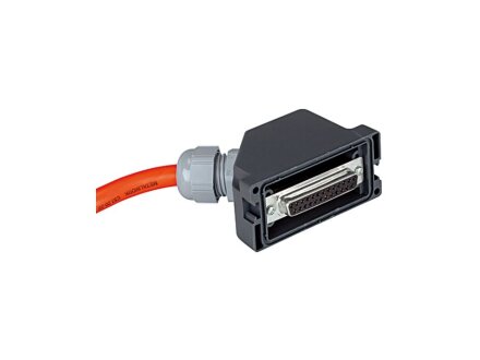 El. Anschl. Multipol 25-polig, IP 65, Steckdose IP 67, 1 m Kabel