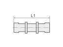 Schottverbinder, Befestigungsmuttern, M12x1,0, Schlauch 8/6, POM