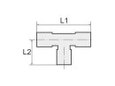 T-Steckverschraubung universal short L-Form, drhb. 1/4, Schl.10