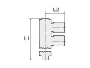 L-Mehrfachverteiler 2-fach click-clock, drehbar, G 1/4 a. Ø 6mm