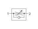 Drosselrückschlagven Blaue Serie Zuluftdros. R1/4a. 10bar Ø10mm