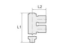 L-Mehrfachverteiler Blaue Serie, 6-fach, drehbar, R 1/8 a. Ø6mm