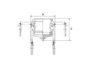 Kamlok-Verschlusskappe, Typ DC, Alu, BG 1 1/4, für Stecker-Ø 45