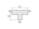 T-Reduzierverbinder POM, für Schlauch-Ø1 18, für Schlauch-Ø2 15