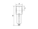 Vorfilter FUTURA, Metallbeh., Sichtrohr, 0,3 µm, BG1, G 3/8, HA