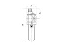 Nebelöler variobloc, mit Metallbehälter, Sichtrohr, BG 1, G 1/4